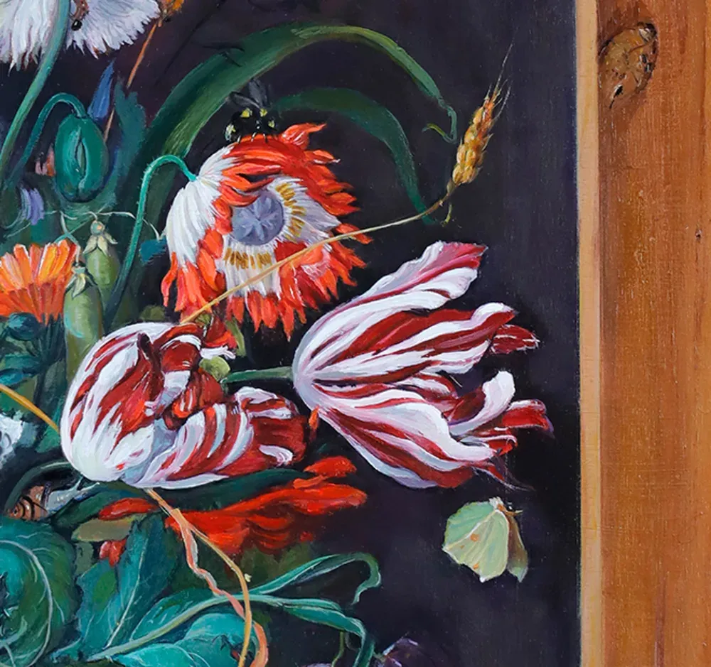 Detalle: tulipanes flameados.